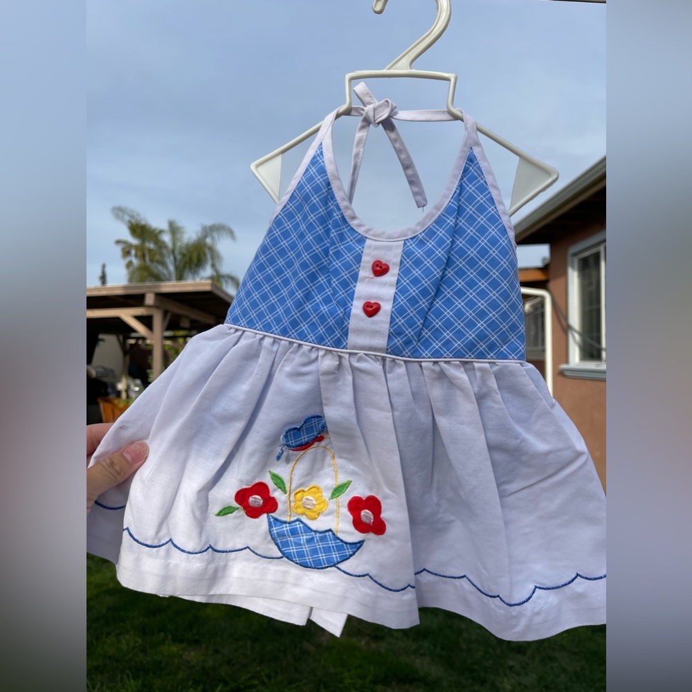 ✨ 2 Piece Vintage Sailboat halted top dress✨